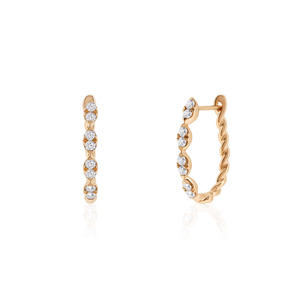 TWIST PRISM HOOP EARRINGS – Lovemark Diamond
