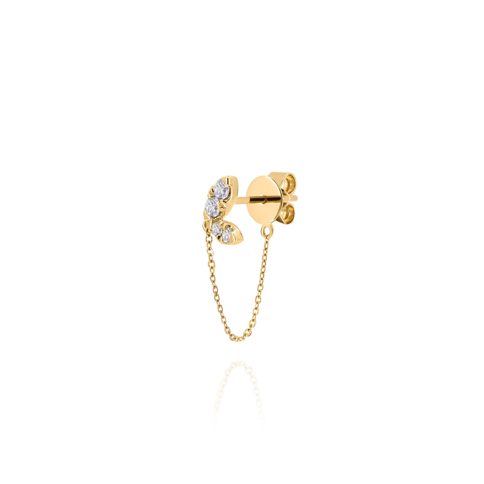 【wingbling】14k Wendy One Touch Earrings キム ゴウン着用 Gold Angel Wing Earrings with Diamonds – Heavenly Jewelry on