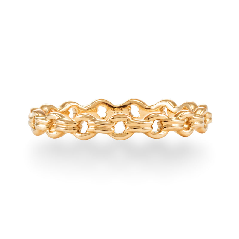 Chain Style Ring, 18K Yellow Gold