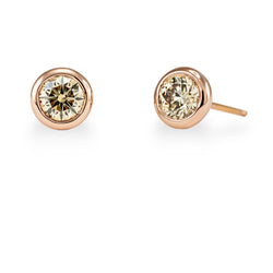 Diamond Earrings in 18K rose gold with ethically-sourced fancy colour diamonds
