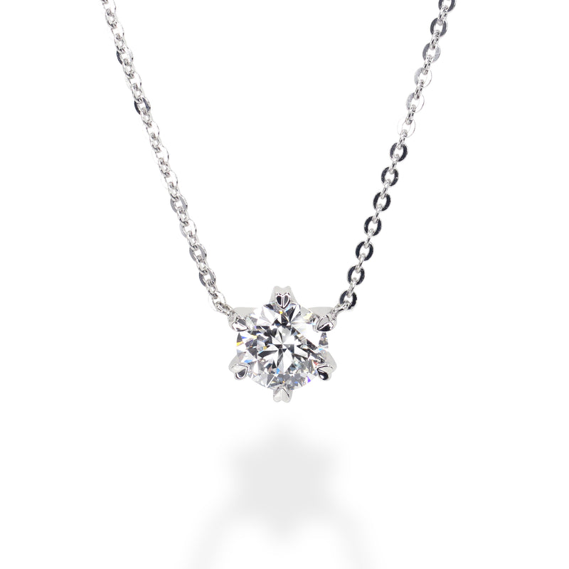 Round Brilliant Diamond Pendant Necklace