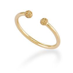 Ring with 18K yellow gold with ethically-sourced yellow diamonds