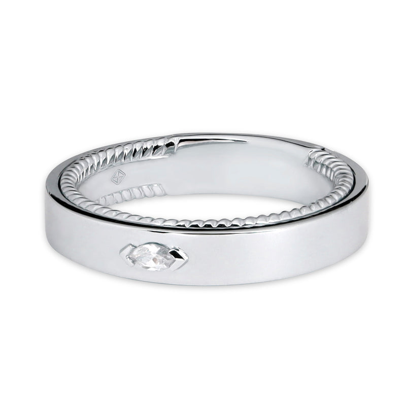 Lovemark stainless steel diamond accent men's wedding band Clearance