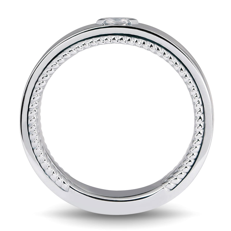 Lovemark stainless steel diamond accent men's wedding band Clearance